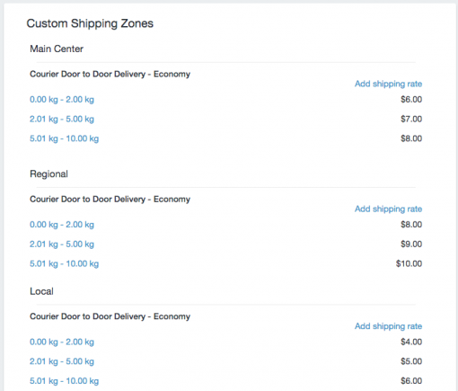 Custom Shipping Zones Shopify Embedded App